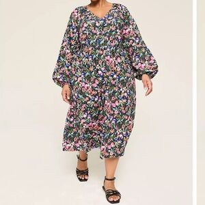 Lane Bryant Long-Sleeve V-Neck Dress NWT Size 24